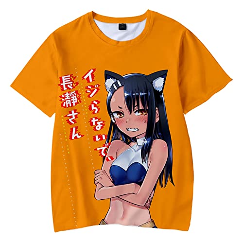 T-Shirt Damen, Dont Toy with Me Miss Nagatoro Tshirt, Manga Figur Shirts Kawaii, Niedliche Rundhals-Kurzarmhemden Für Damen/Herren von Kinsea