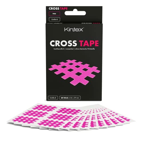 Kintex 20922 Cross-Tape Größe B (Pink) (36mm x 29mm), 60 Pflaster von Kintex