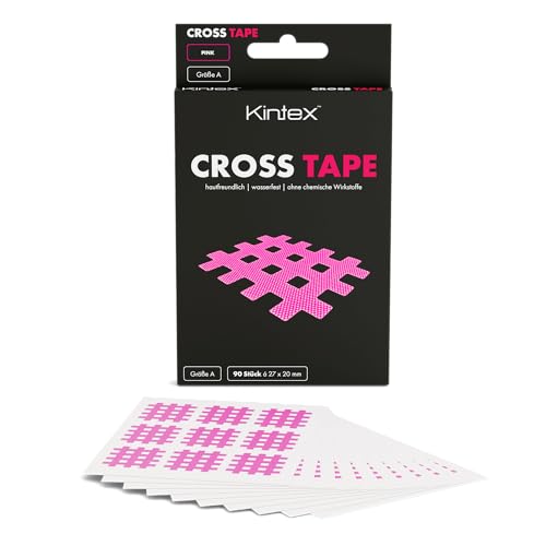 Kintex Cross Tape, ABC, 3 Farben und 3 Größen, Cross Tapes, Akupunkturpflaster, Gittertape, Tape Pflaster, Kinesiologie Tape, Crosstapes, A (27mm x 20mm) von Kintex