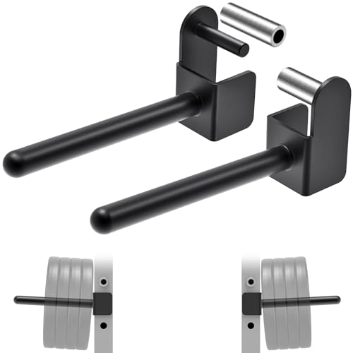 Kipika Hantelscheibenhalter für 2x2 Power Rack mit 2,5 cm Loch - Power Rack Befestigung für Hantelscheiben - Hantelablage für Power Rack - Fit Standard 2.5 cm Hantelscheiben - 2er Set von Kipika