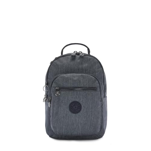 Kipling SEOUL S, Kleiner Rucksack mit Laptop-Schutz 13 Zoll, 35 cm, 14 L, 0.50 kg, Active Denim von Kipling