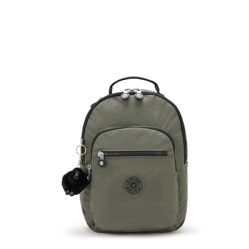 Kipling SEOUL S, Kleiner Rucksack mit Laptop-Schutz 13 Zoll, 35 cm, 14 L, 0.50 kg, Green Moss von Kipling