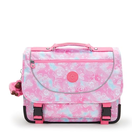 Kipling Preppy Medium Schulranzen (inkl. Regenschutz), 17,5 x 41 x 33 cm, Garden Clouds (Rosa), Gartenwolken, Einheitsgröße, Casual von Kipling