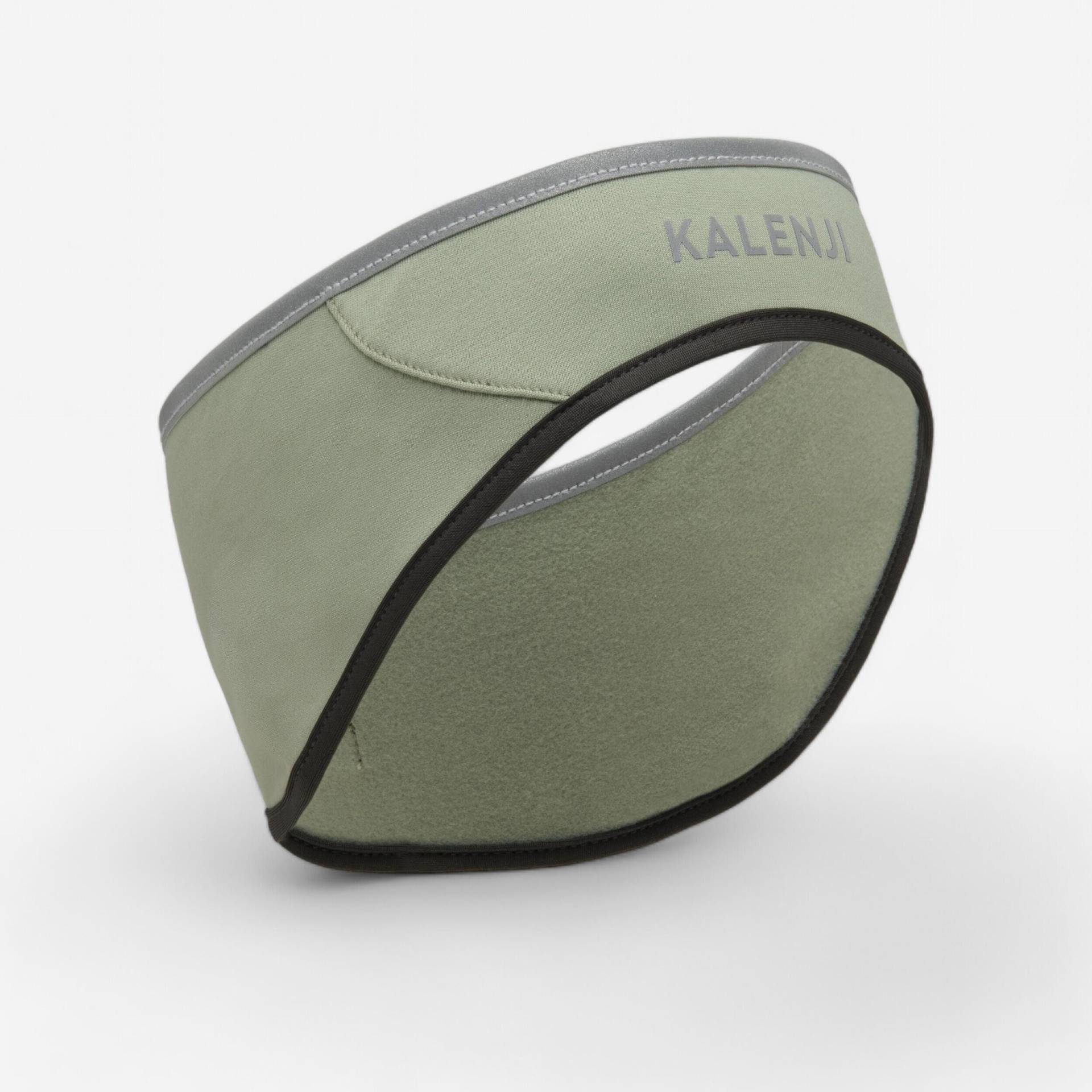 Lauf-Stirnband Unisex - Warm+ khaki von Kiprun