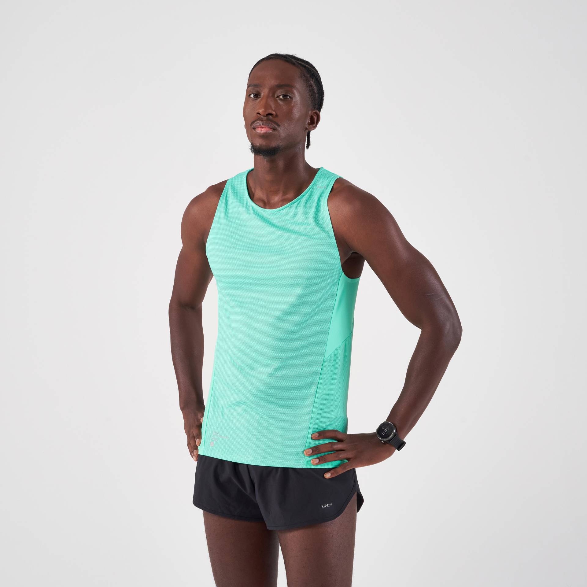 Lauf-Tanktop Herren - Run Light hellgrün von Kiprun