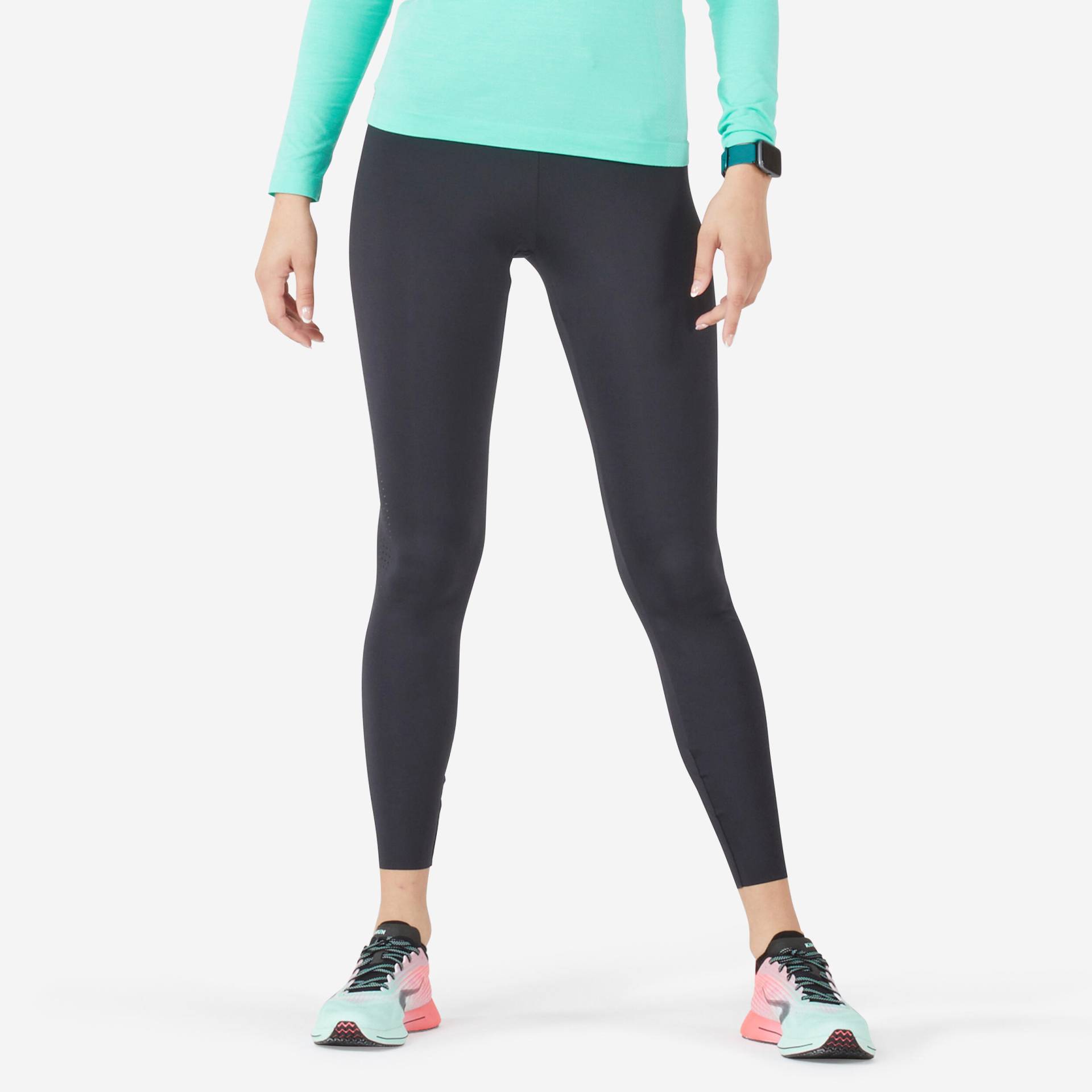 Lauftights lang Damen - Run 900 Light schwarz von Kiprun