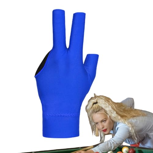 Pool-Handschuhe Billard,Drei-Finger-Billard-Handschuhe,Drei-Finger-Pool-Handschuhe Universal-Queue-Sporthandschuhe - Drei-Finger-Handschuhe für Billardspieler, Billard-Trainingshandschuhe, passend für von Kirdume