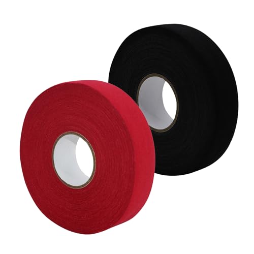 Kirgizta 2 Rollen Eishockey Schläger Tape 2,5cm*25m Griffband Selbstklebend Hockey Tape,Rutschfestes Verschleißfestes Tennisschläger Griffband,Badminton Griffband für Hockey Badmintongriff Golf Pole von Kirgizta