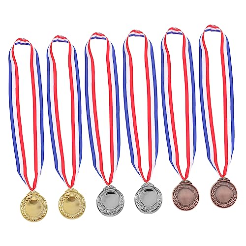 Kisangel 6 Stück Sportmedaille Siegermedaille Kindermedaille Wettbewerbsmedaille Auszeichnung Für Sportveranstaltungen Medaille Für Sportveranstaltungen Silbermedaille von Kisangel