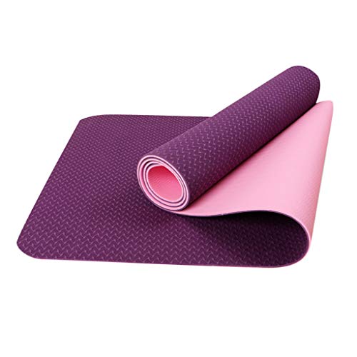 Yogamatte Rutschfest-Gymnastikmatte,Sportmatte,Fitnessmatte,Trainingsmatte,umweltfreundliche Wellenstruktur und optimale Polsterung Yoga Matte für Yoga,Gymnastik Und Pilates,Größe 183 x 61 x 8mm von KissYou