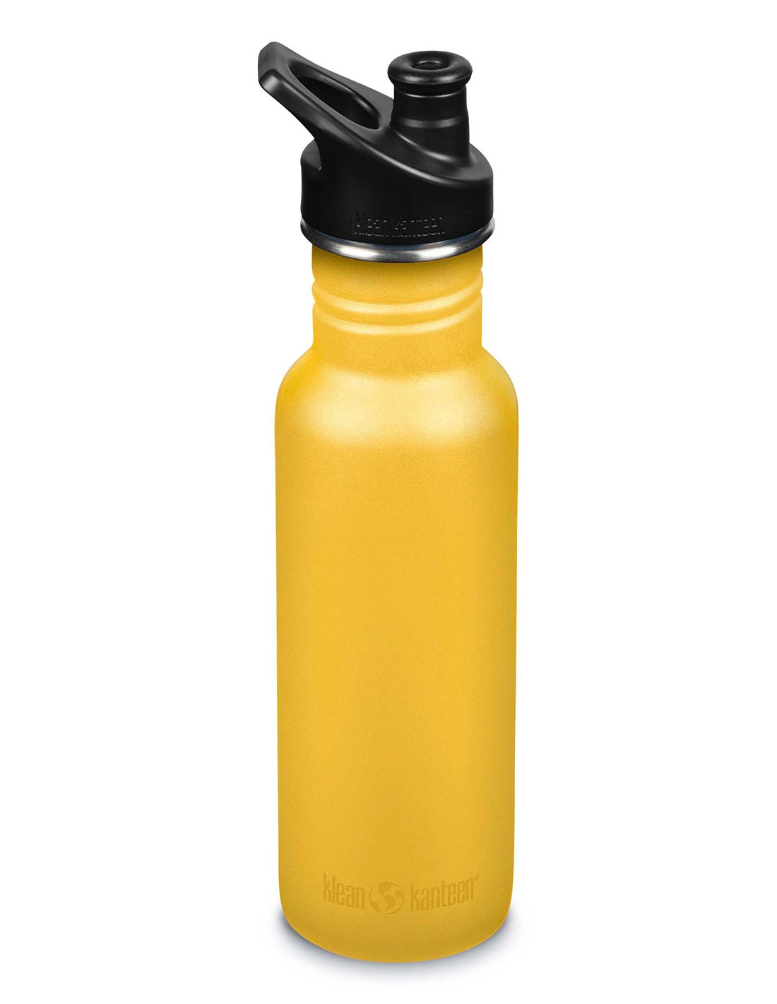 Klean Kanteen Edelstahl Trinkflasche Classic 532ml Sport Cap, Old Gold Trinkflaschenvolumen - 0,5 Liter, Trinkflaschenfarbe - Yellow, von Klean Kanteen