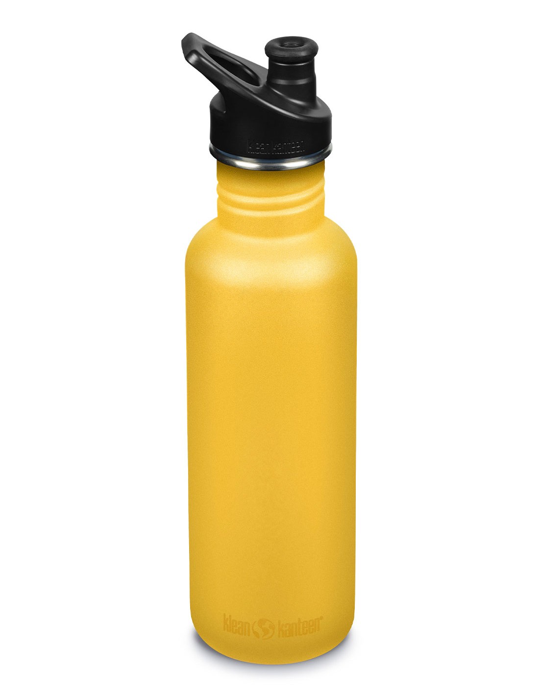 Klean Kanteen Edelstahl Trinkflasche Classic 800ml Sport Cap, Old Gold Trinkflaschenfarbe - Yellow, Trinkflaschenvolumen - 0,8 Liter, von Klean Kanteen