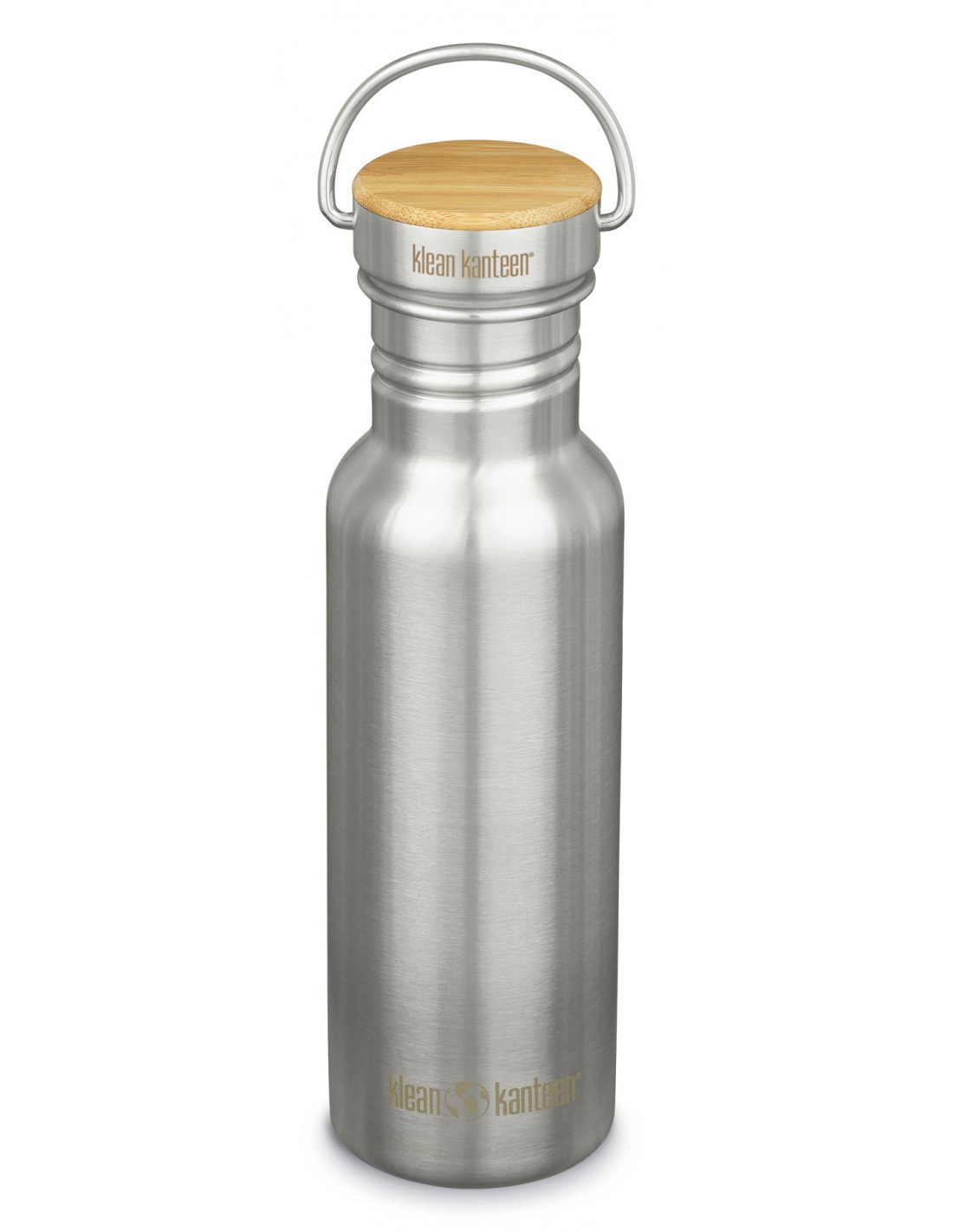 Klean Kanteen Edelstahl Trinkflasche Reflect 532ml Bambus-Verschluss, Brushed Stainless Trinkflaschenfarbe - Silver, Trinkflaschenvolumen - 0,5 Liter, von Klean Kanteen