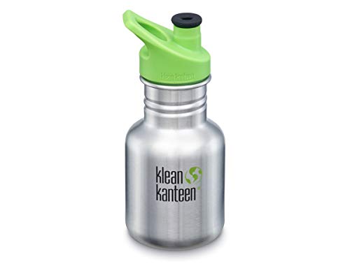 Klean Kanteen Kid Classic 355ml (w/Kid Sport Cap) Kids Water Bottle One Size Brushed Stainless von Klean Kanteen