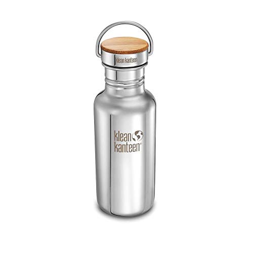 Klean Kanteen Reflect Trinkflasche mit Stainless Unibody Bamboo Cap Mirrored Stainless 532ml/18oz von Klean Kanteen