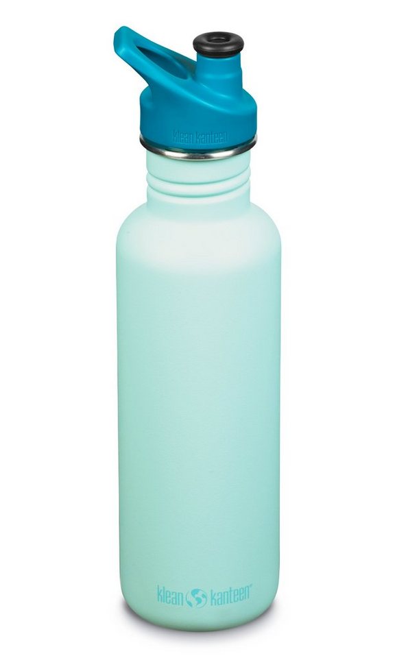 Klean Kanteen Trinkflasche, Klean Kanteen Edelstahl Trinkflasche 800ml - Blue Tint mit Sport Cap von Klean Kanteen