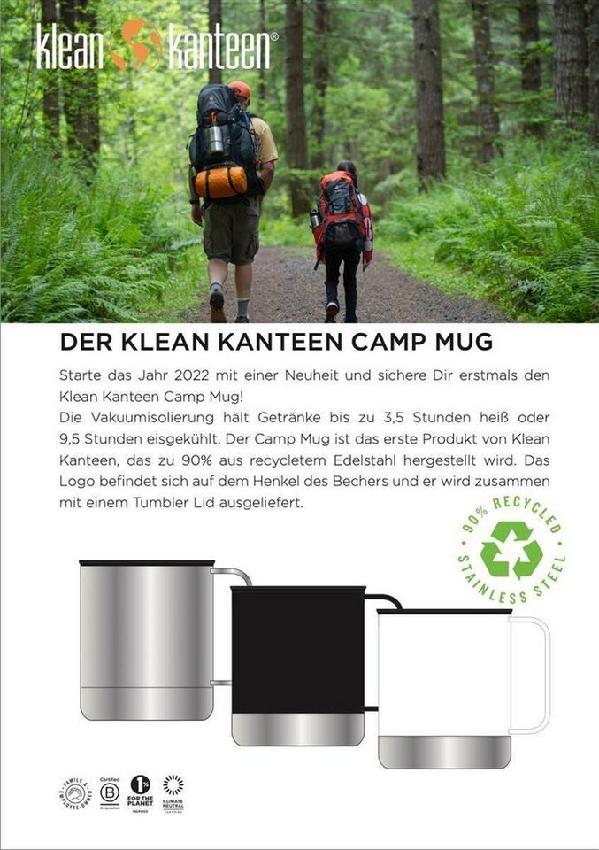 Klean Kanteen Trinkflasche Kanteen®Camp Mug-BS gebürsteter Edelstahl von Klean Kanteen