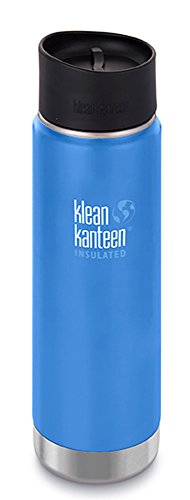 Klean Kanteen Erwachsene Wide Vakuumisoliert mit Cafe Cap 2.0 Trinkflasche, Pacific Sky, L von Klean Kanteen