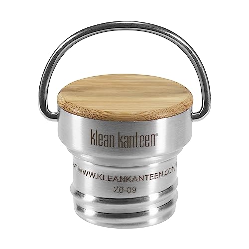 Klean Kanteen Unisex – Erwachsene Bamboo Kappe, Brushed Stainless, One Size von Klean Kanteen