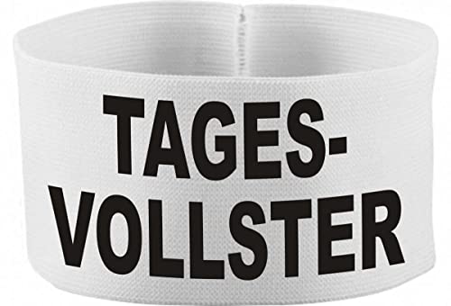 Kleiner Fratz gummielastische Armbinde 10 cm personalisiert mit TAGESVOLLSTER (Farbe Weiss) (Gr. 3XL - 33 cm) von Kleiner Fratz