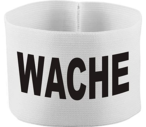 Kleiner Fratz gummielastische Armbinde 10 cm personalisiert mit WACHE (Farbe Weiss) (Gr. 3XL - 33 cm) von Kleiner Fratz