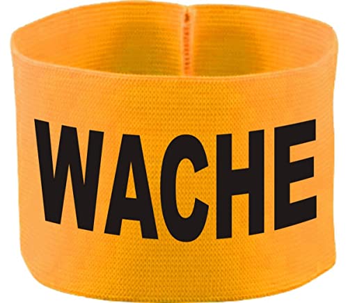 Kleiner Fratz gummielastische Armbinde 10 cm personalisiert mit WACHE (Farbe gelb (Gr. Senior - 28 cm) von Kleiner Fratz