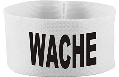 Kleiner Fratz gummielastische Armbinde 5 cm Bedruckt mit WACHE (Farbe Weiss) (Gr. 3XL - 33 cm) von Kleiner Fratz