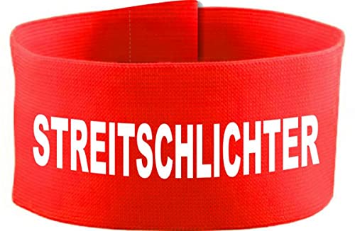 Klett Armbinde 5 cm Bedruckt mit STREITSCHLICHTER (Farbe rot) (Gr. Senior - 25-35 cm) von Kleiner Fratz
