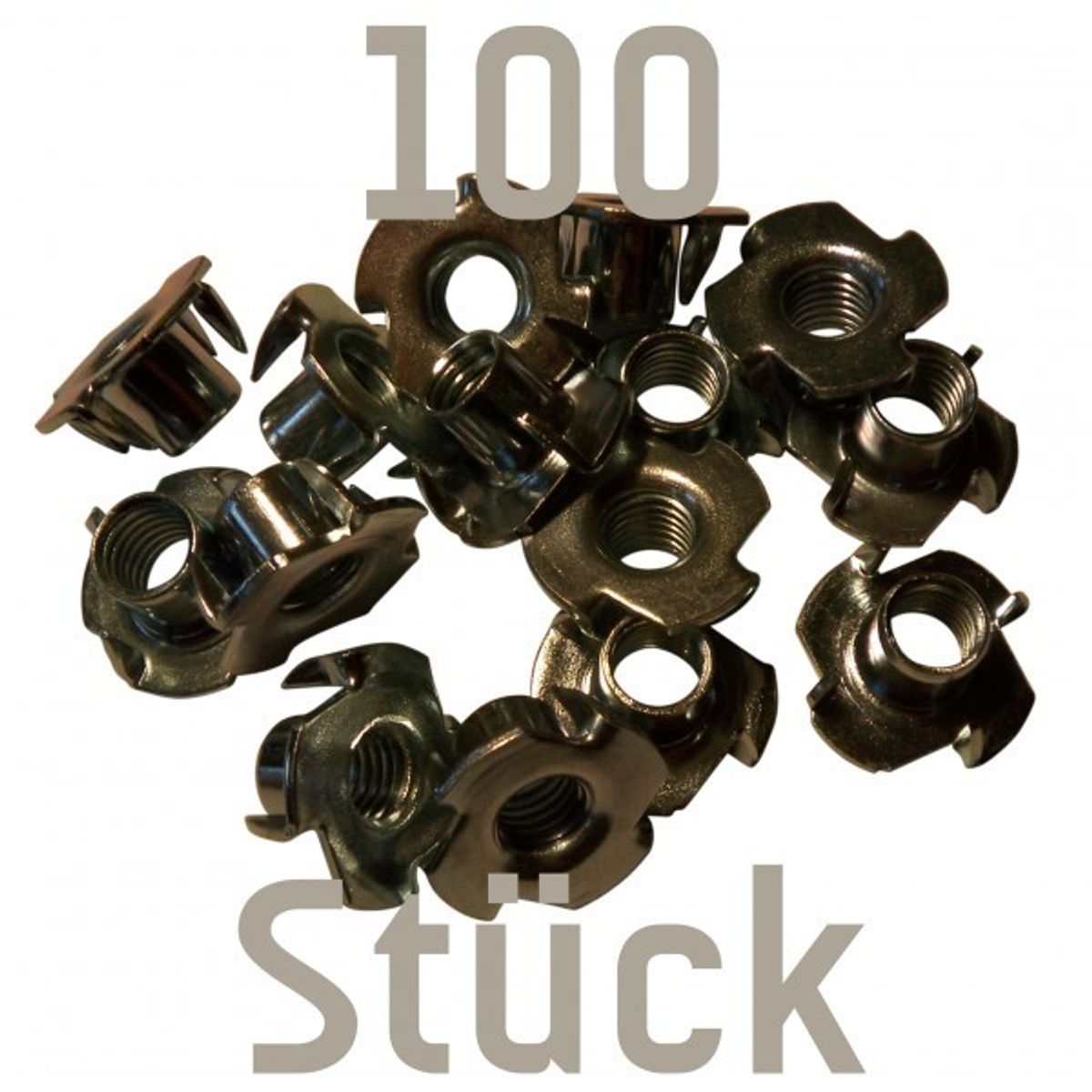 100 Einschlagmuttern M10 für Klettergriffe von Kletterbude