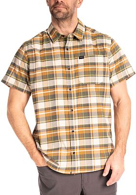 Klim Pantoll, Hemd kurzarm - Weiß/Orange/Braun - XXL von Klim