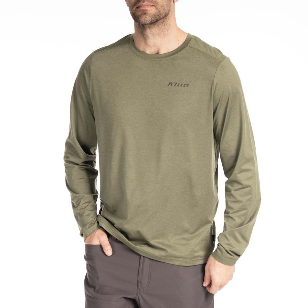 Klim Static Peak Long Sleeve T-shirt Grün XL Mann von Klim