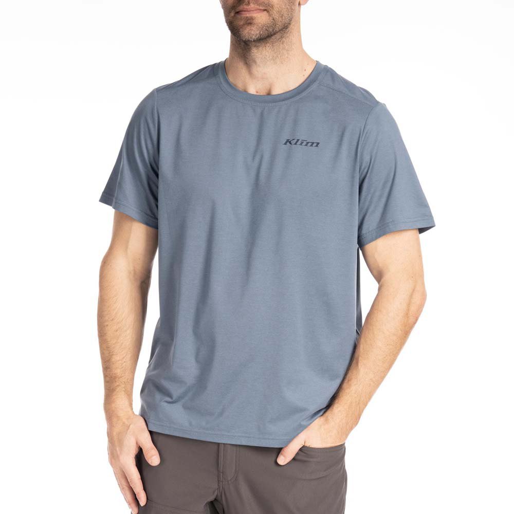 Klim Static Peak Short Sleeve T-shirt Blau XL Mann von Klim