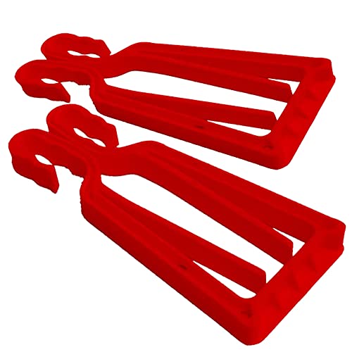 KlipSki Ski- und Stockträger, schnelle und einfache Anwendung, für Experten und Anfänger, Rot, 1 Paar von KlipSki