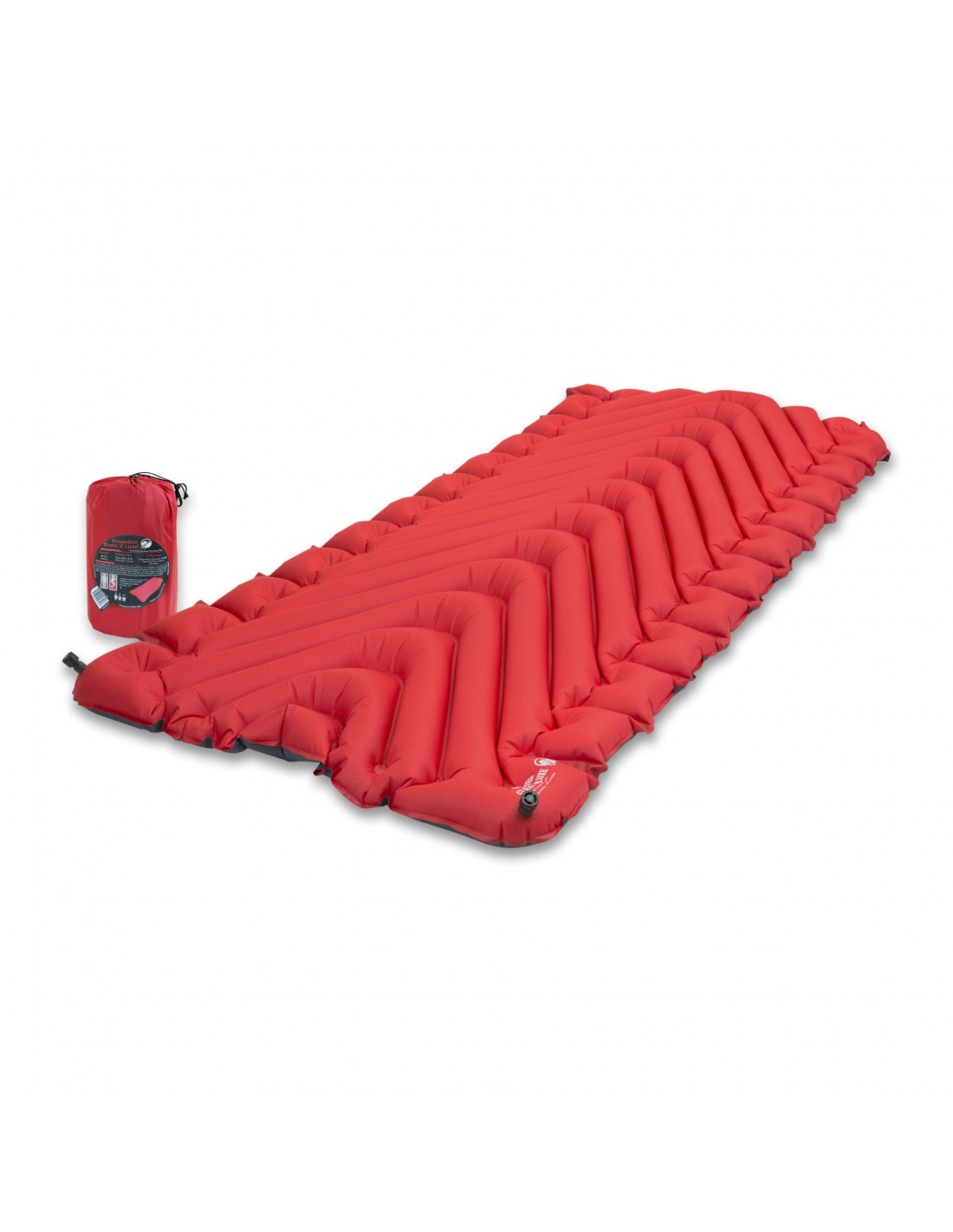 Klymit Isomatte Insulated Static V Luxe Mattenfarbe - Rot, Mattenvariante - Aufblasbar, Mattenstärke - 6 cm, Mattengröße - ~ 80 x 200 cm, von Klymit