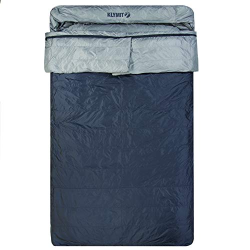 Klymit KSB Double 30°f Dual Fill Two Person Sleeping Bag, for Car Camping and Backpacking Schlafsack, grau, 2 von Klymit