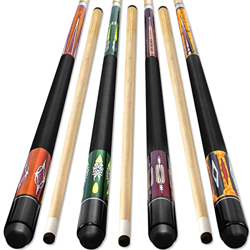Kmise Billard-Sticks, 147,3 cm, Snooker-Spielqueue für Herren, massiver Ahornstab, 2-teilig für Billardtisch, Sport, 1 Set von Gelb (Gelb) von Kmise