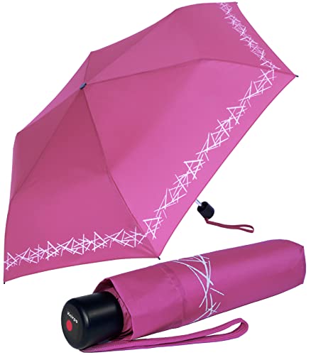 Knirps 4Kids Kinder-Taschenschirm reflective mit Reflexborte - pink von Knirps