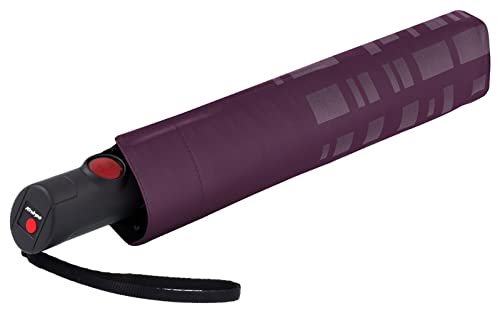Knirps Damen Taschenschirm C.205 Medium Duomatic mit Auf-Zu-Automatik Solid Purple Reflective von Knirps