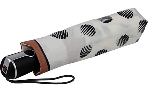 Knirps Regenschirm Damen Taschenschirm Large Duomatic UV-Schutz Comet Creme von Knirps