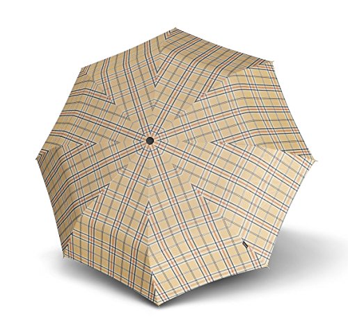 Knirps Smart & Casual Line Minimatic Light Umbrella Cream-White Check von Knirps