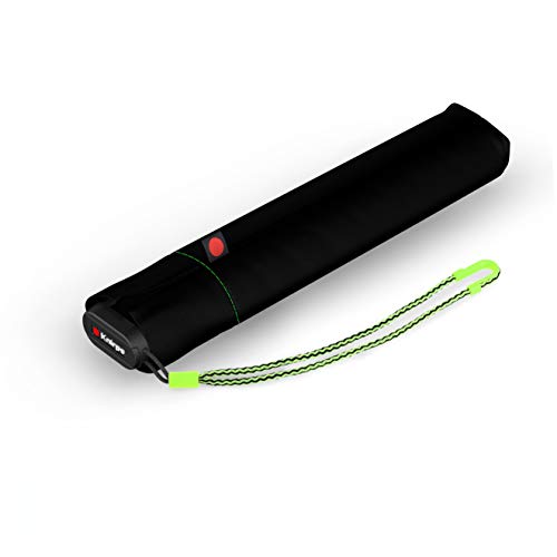 Knirps Taschenschirm Ultra US.050 Slim Manual – Ultra leicht und flach – Sturmfest – Windproof – 21 cm – Neon Black von Knirps