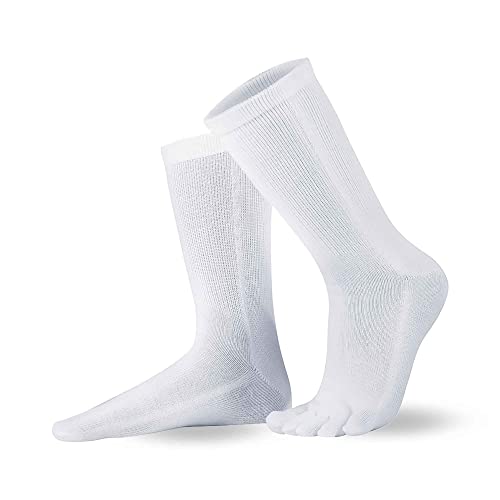 Knitido wadenlange Zehensocken aus Baumwolle Essentials, 9 Farben, Unisex, Größe:35-38, Farbe:weiß (002) von Knitido