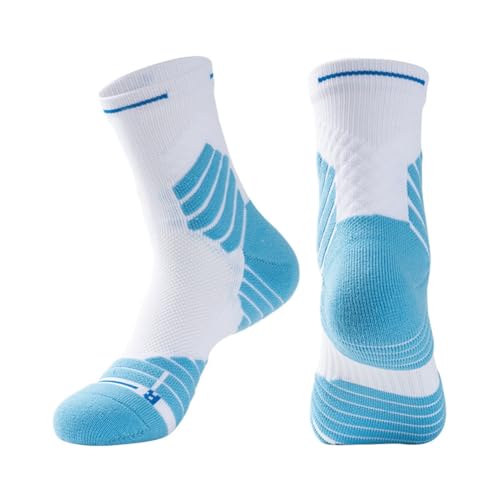 Knnuey 1 Paar rutschfeste Sportsocken für Männer und Frauen, Fußballsocken, rutschfeste Slipper-Socken, Trainingssocken für Fußball, Blau M von Knnuey