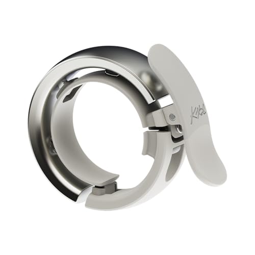 Knog Fahrradklingel Oi Prima, Grau, 23,8-31,8 mm, Knop von Knog