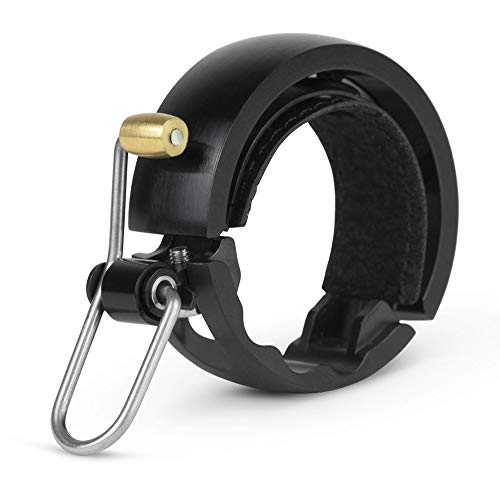 Knog 12129 Oi Luxe Fahrradklingel Lenker Sicherheitsalarm Horn Ring 23,8-31,8 mm, Schwarz, Groß von Knog