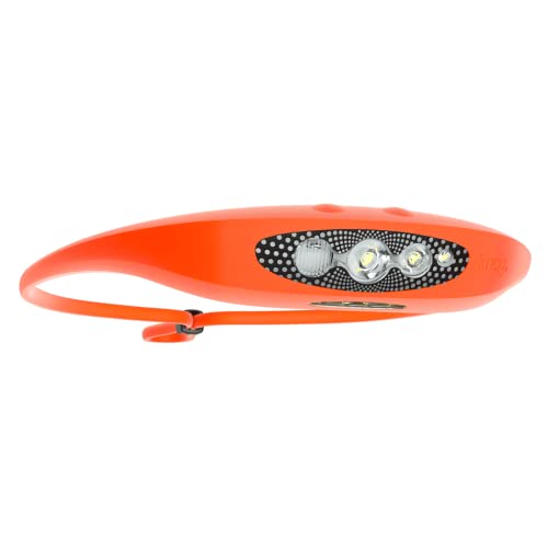 Knog 12402 Unisex – Erwachsene BILBY Stirnlampe, Fluro Orange, One Size von Knog