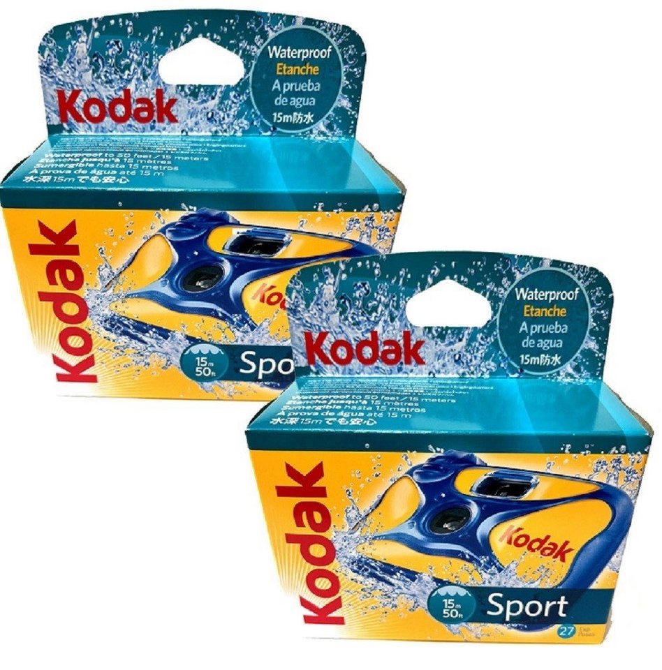 Kodak 2x Kodak Sport 27 Aufnahmen ISO 800 Einwegkamera von Kodak