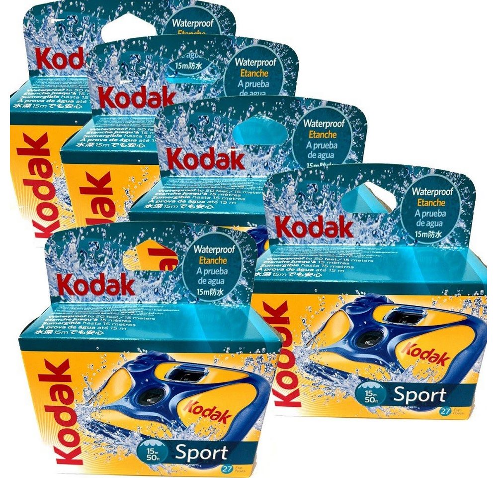 Kodak 5x Kodak Sport 27 Aufnahmen ISO 800 Einwegkamera von Kodak