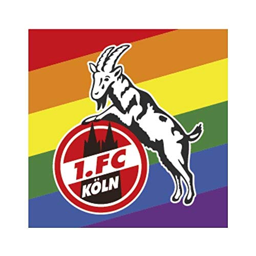1. FC Köln Aufkleber Vielfalt Autoaufkleber Diversity Sticker Logo Regenbogen - Plus Lesezeichen I Love Köln von Köln Cologne