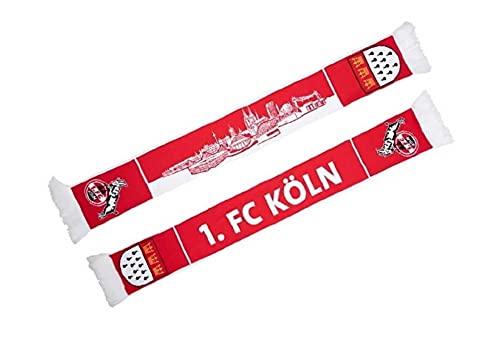 Köln Cologne 1. FC Köln Schal - Skyline - Fanschal, Premiumschal, Scarf - Plus Lesezeichen I Love Köln, Mehrfarbig von Köln Cologne